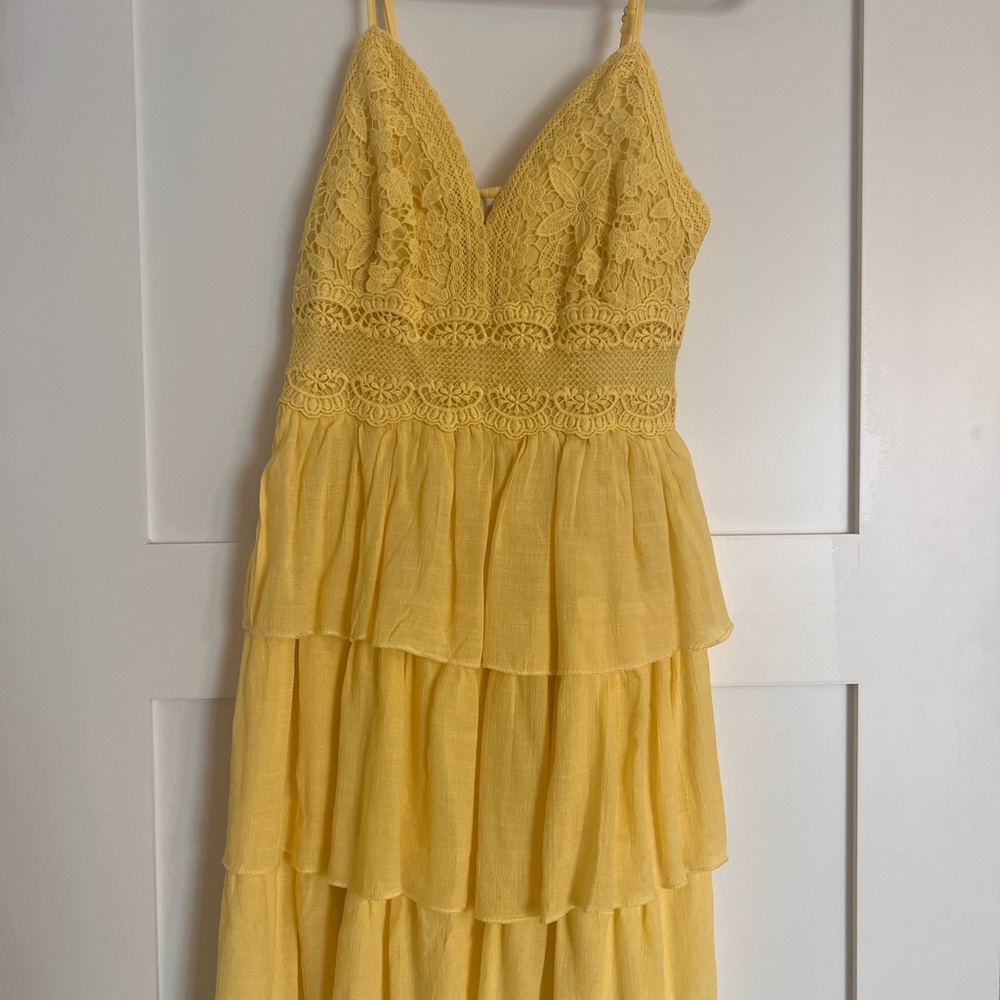 Yellow summer cute dress - Picture 2 of 6